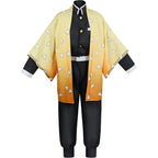 full zenitsu cosplay costume haori and uniform front view