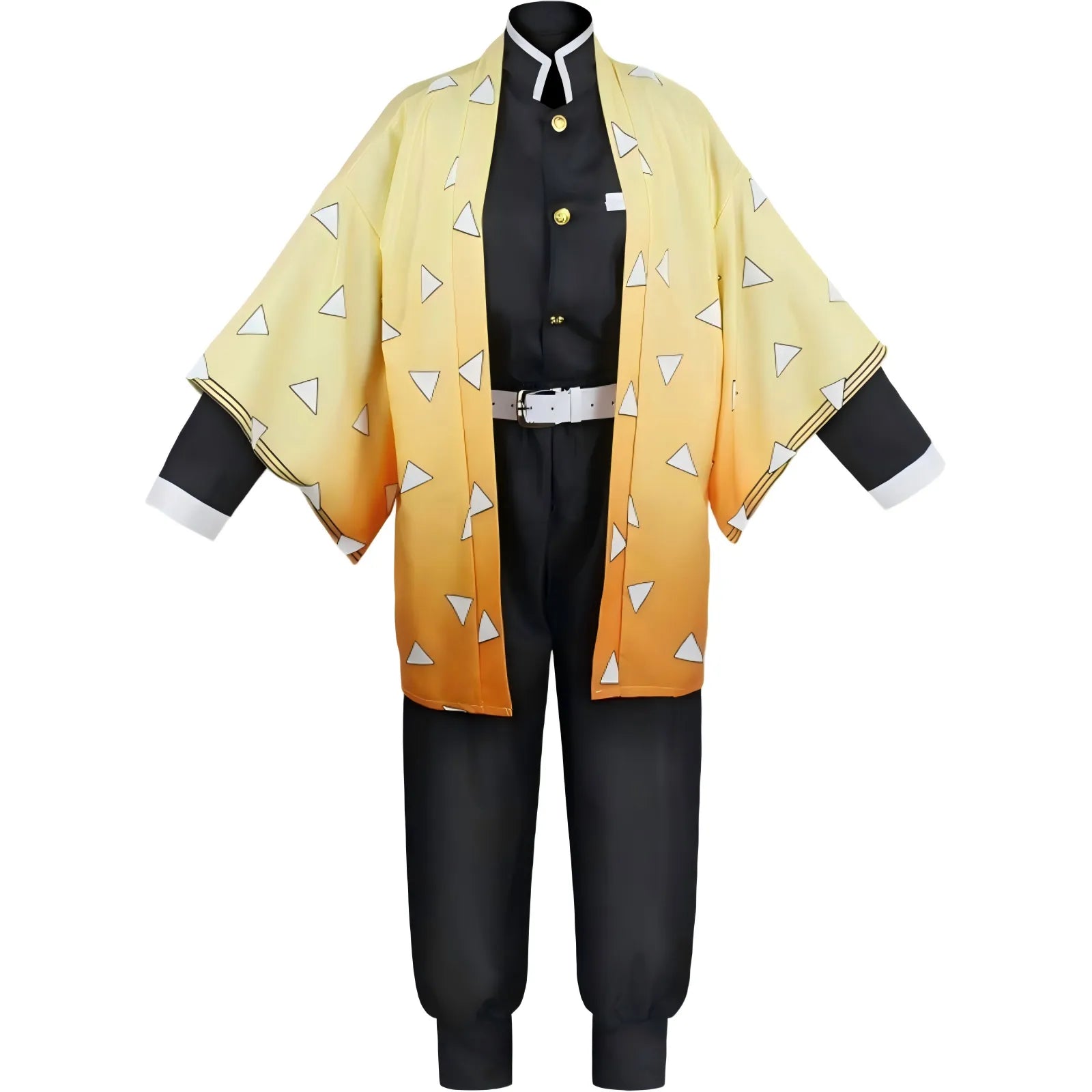 full zenitsu cosplay costume haori and uniform front view