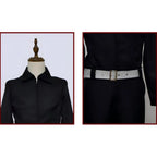 my hero academia aizawa shouta costume zipper collar belt buckle closeup