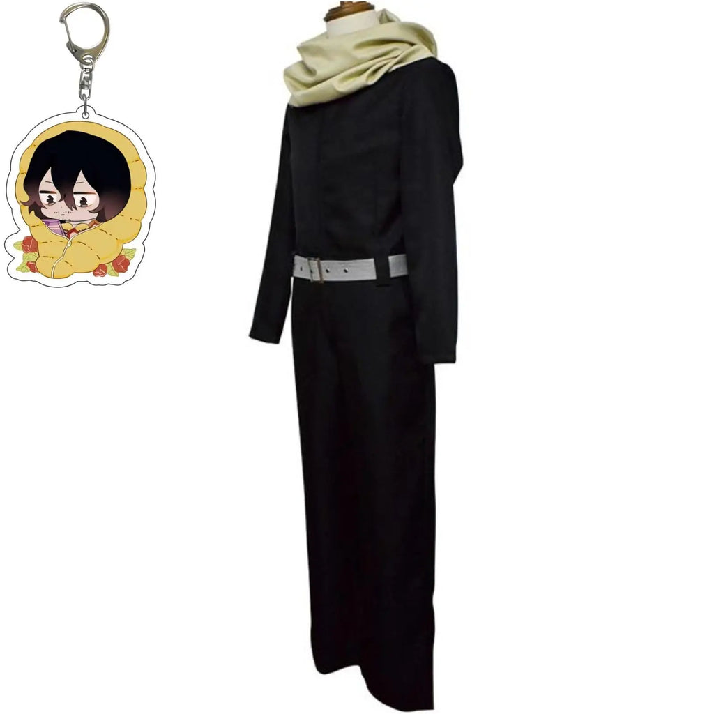 my hero academia aizawa shouta costume side shot with scarf and belt