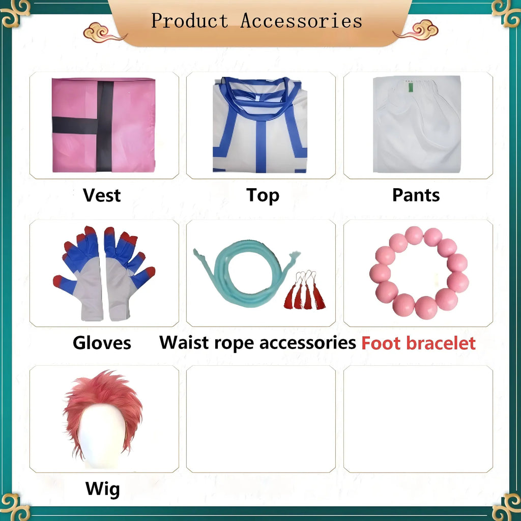 akaza cosplay costume accessories list chart