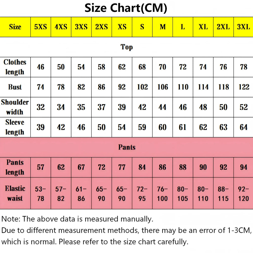 akaza cosplay costume size chart with measurement table