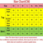 amanai riko cos size chart in cm, top and skirt measurement table