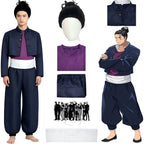 aoi todo cosplay full set, jujutsu kaisen costume and black bun wig