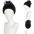 aoi todo cos wig, black updo topknot wig for jujutsu kaisen aoi todo cosplay