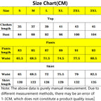 size chart with cm dimensions for katara fire nation cosplay costume