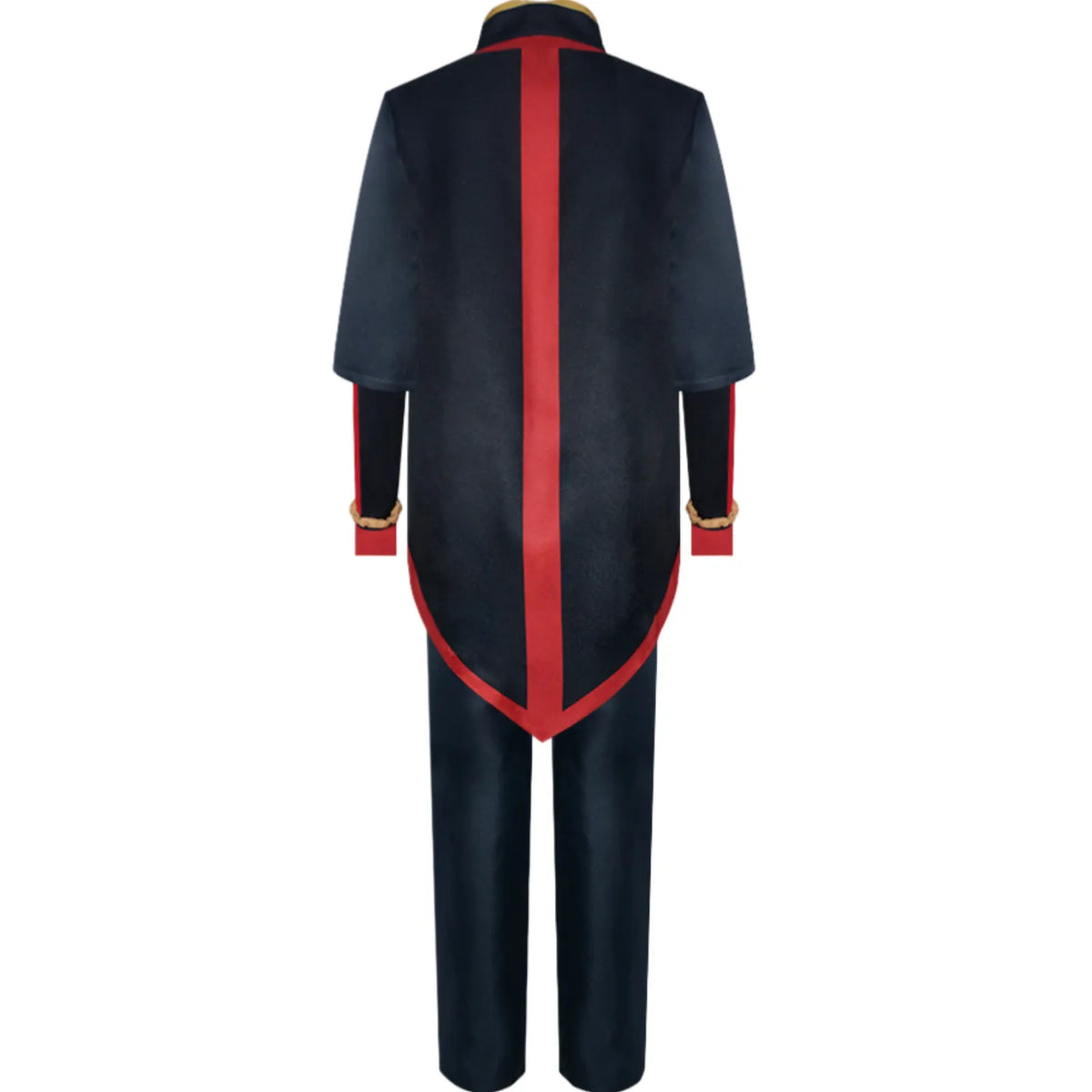black red fire nation cosplay outfit back side full view