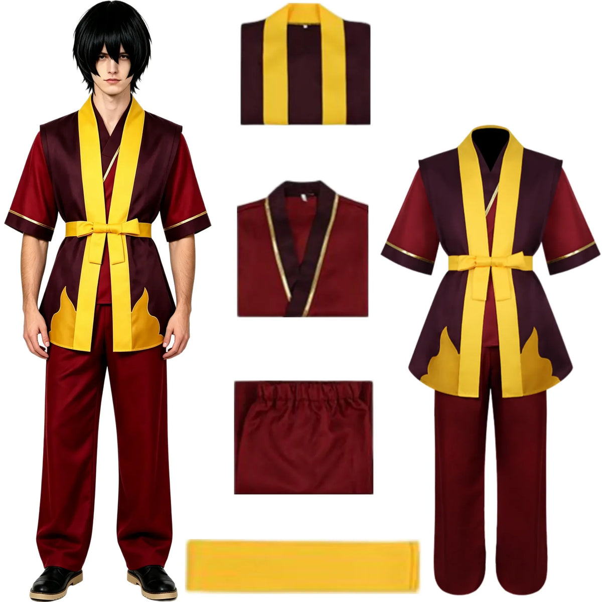 avatar the last airbender zuko fire nation cosplay costume components display