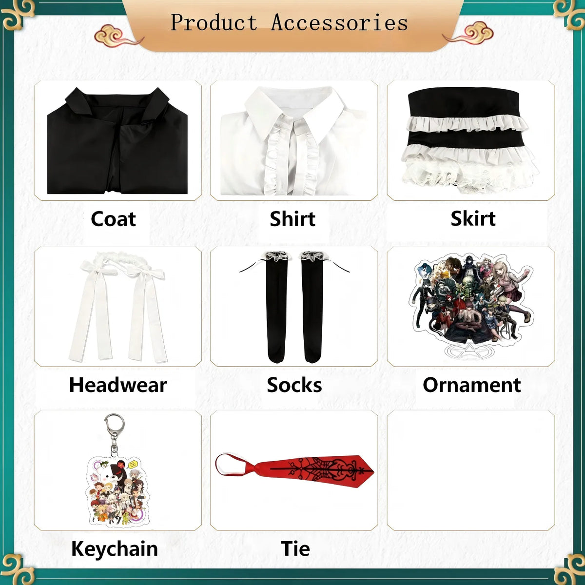celestia ludenberg cosplay full accessories set