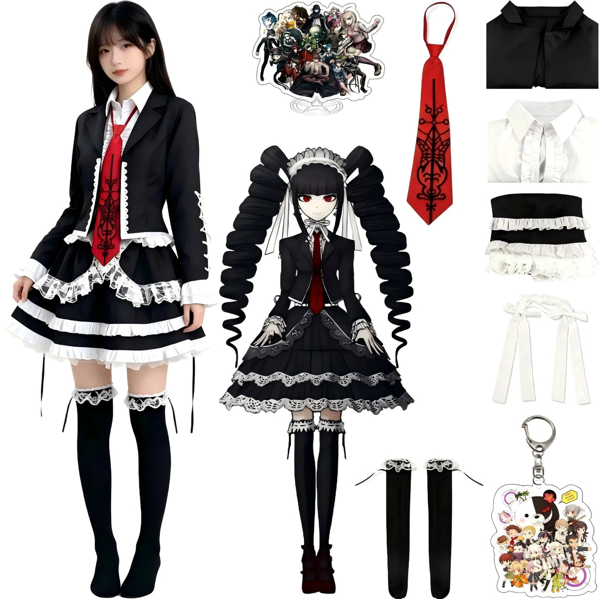 celestia ludenberg cosplay costume with accessories