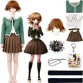 chihiro fujisaki cosplay suit and brown wig display