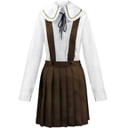 chihiro fujisaki cosplay white shirt and brown pleated skirt