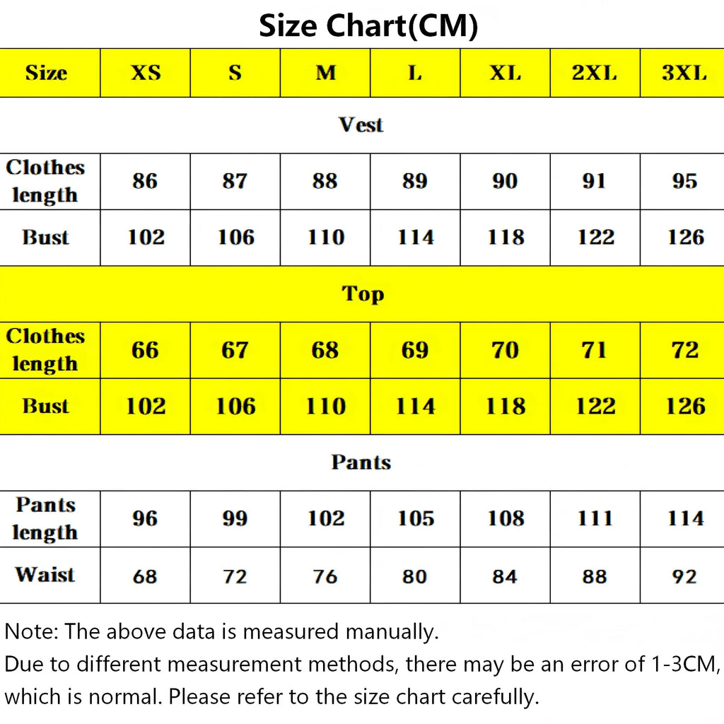 size chart for choso cosplay costume, measurements in centimeters