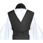 back close-up of choso cosplay black vest and waist belt design