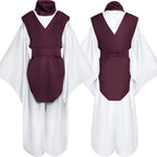 front and back view of choso cosplay full costume on white background
