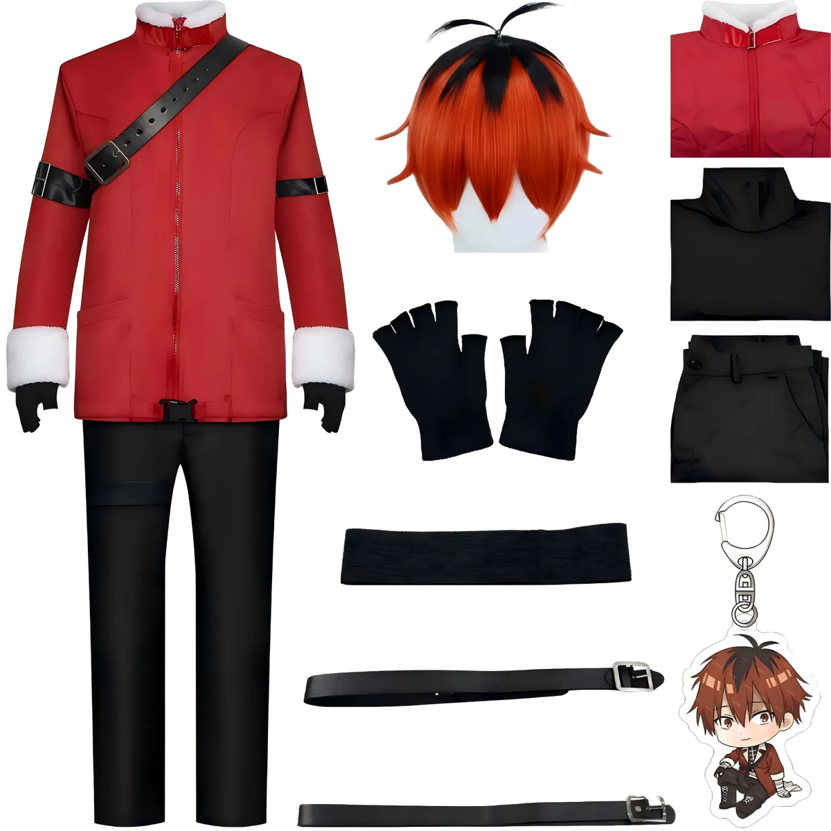 stark frieren beyond journey's end full cosplay suit wig jacket inner shirt pants gloves keychain