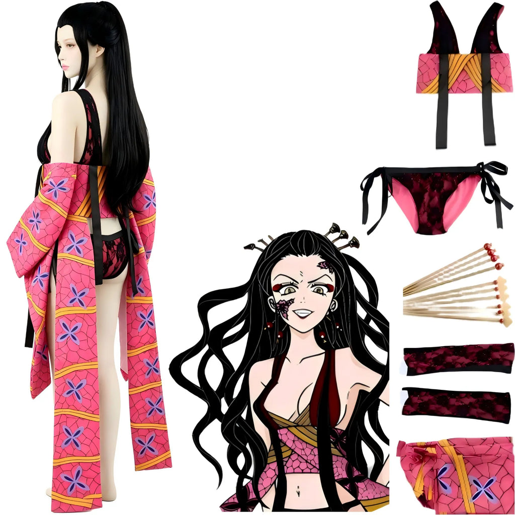 daki demon slayer cosplay costume full set with accessories and character art