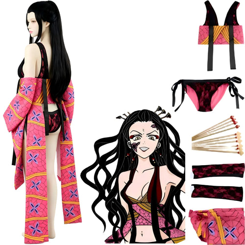 daki demon slayer cosplay costume full set with accessories and character art