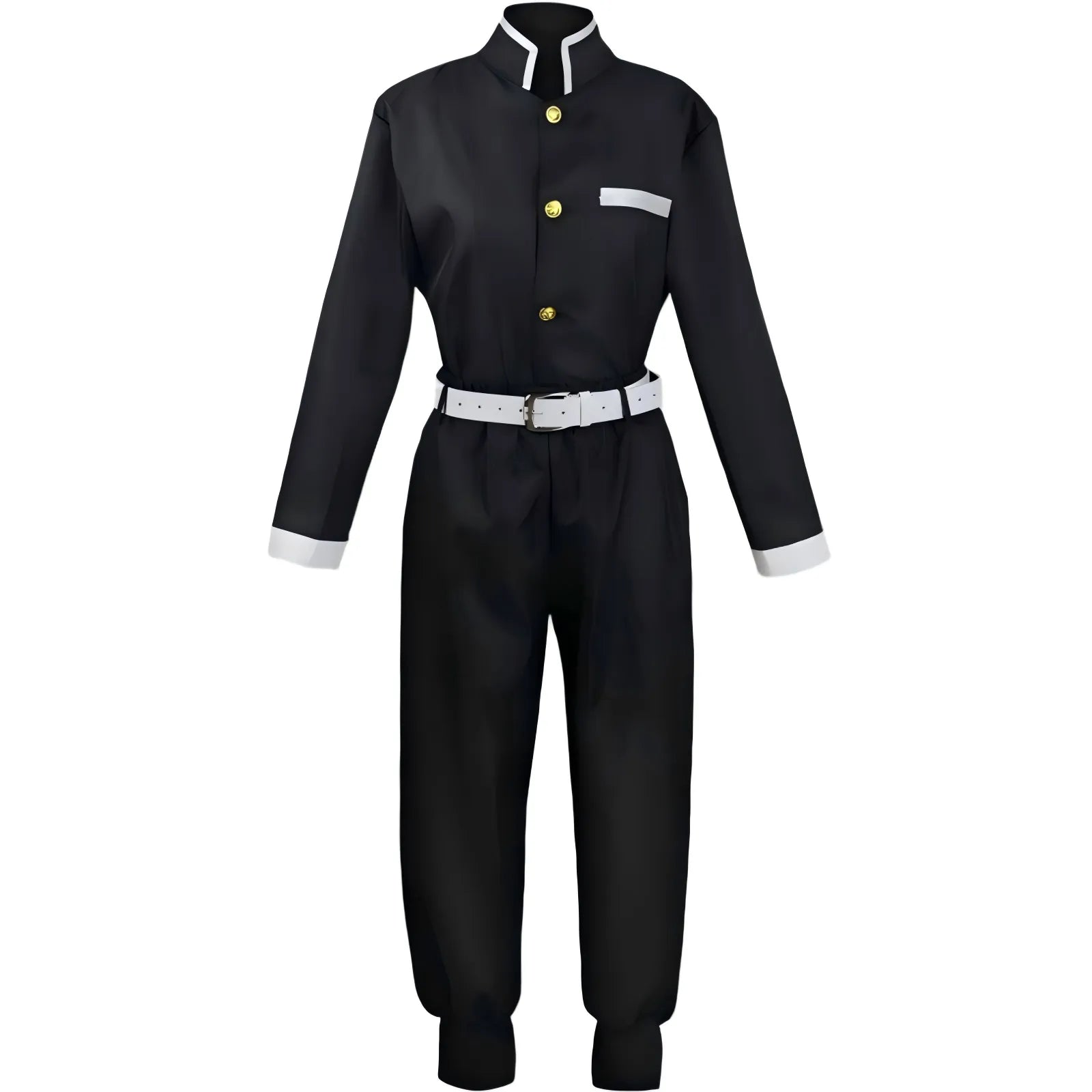 black demon slayer corps uniform cosplay top and pants