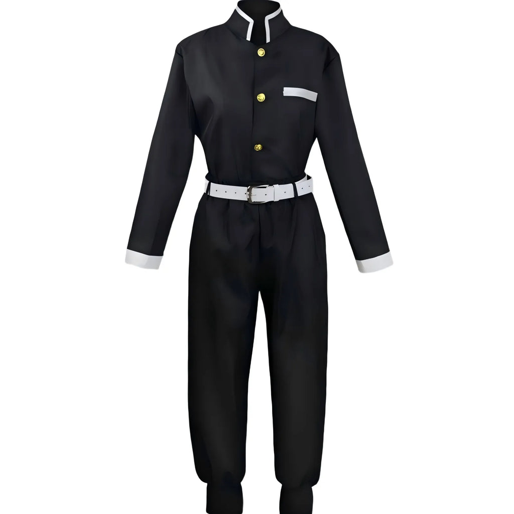 black demon slayer corps uniform cosplay top and pants