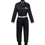 black demon slayer corps uniform cosplay top and pants