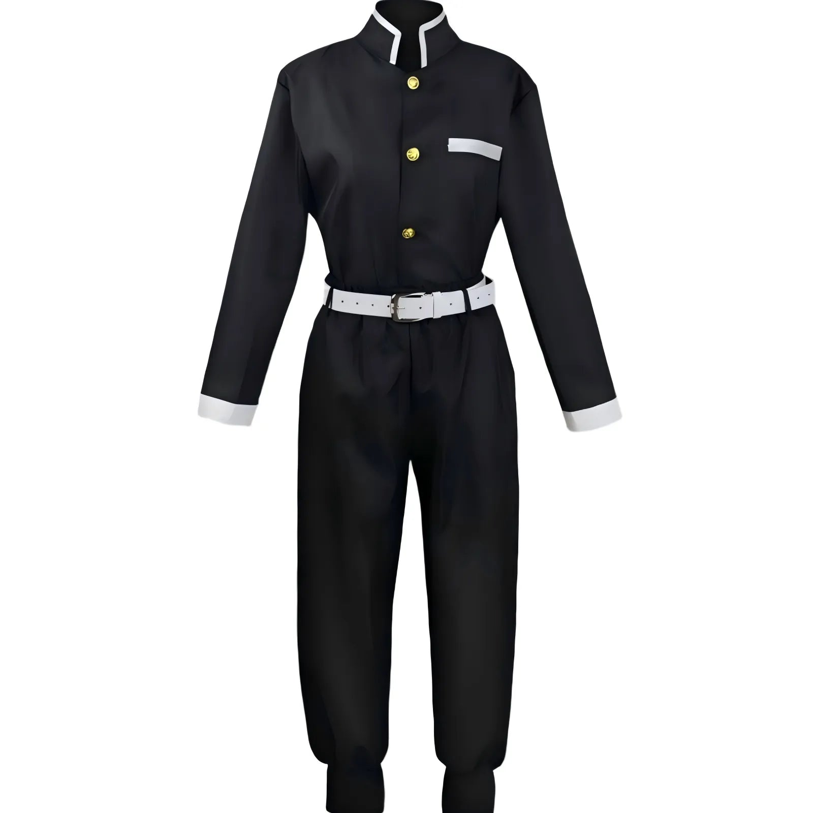 black demon slayer corps uniform cosplay top and pants