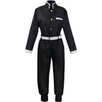 black demon slayer uniform front view with belt