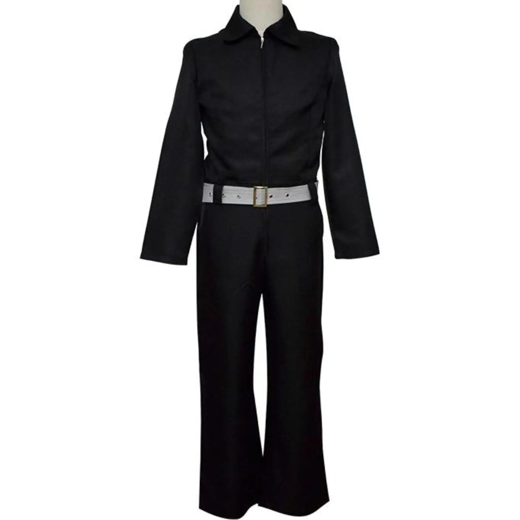 mha aizawa shouta cosplay black one-piece jumpsuit front display