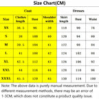 fern frieren cosplay size chart cm measurements coat bust shoulder dress length bust waist xs to xxxl