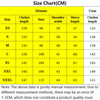 fern frieren cosplay size chart cm measurements dress bust shoulder sleeve coat length xs to xxxl