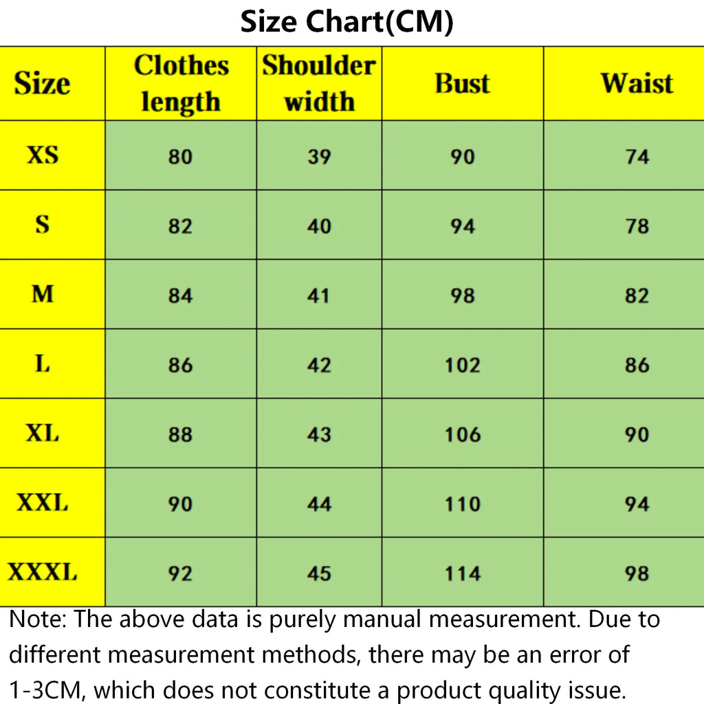 frieren cosplay costume size chart cm measurements xs to xxxl bust waist shoulder clothes length size table