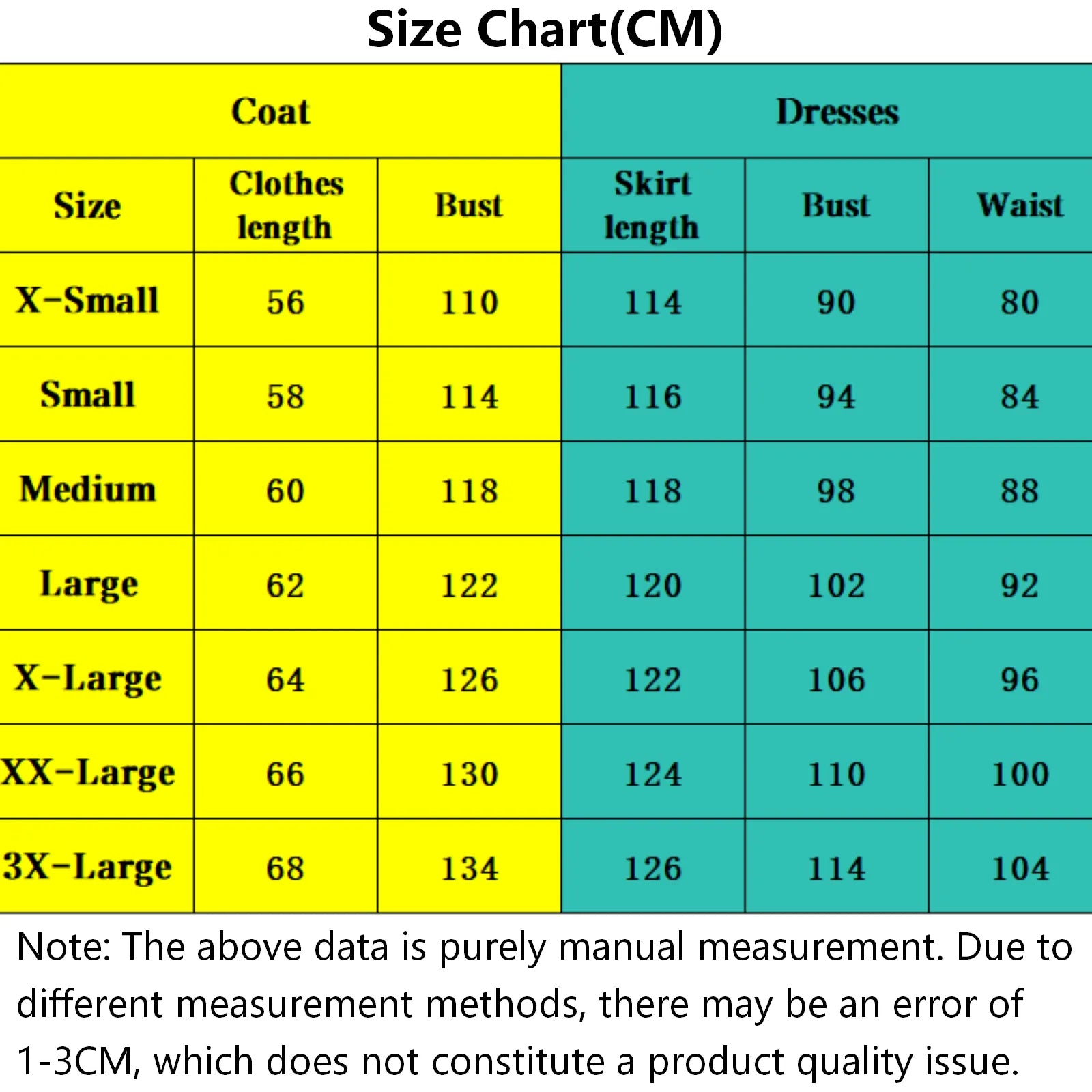 frieren cosplay size chart cm measurement knit cardigan white dress bust waist length sizing guide