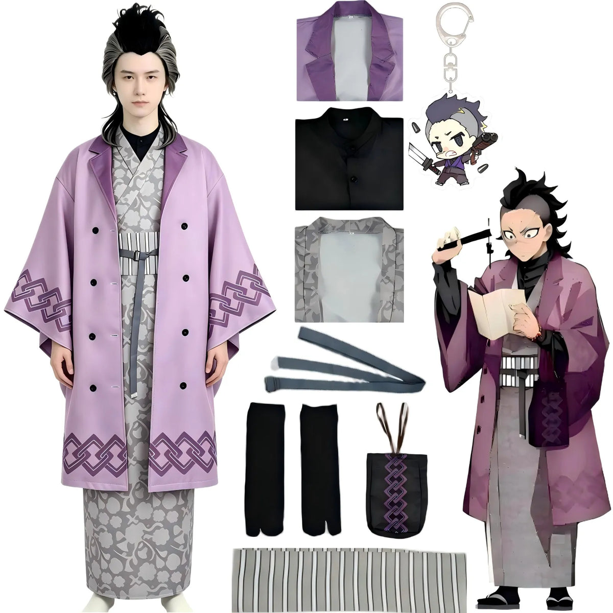 genya shinazugawa full cosplay costume with accessories
