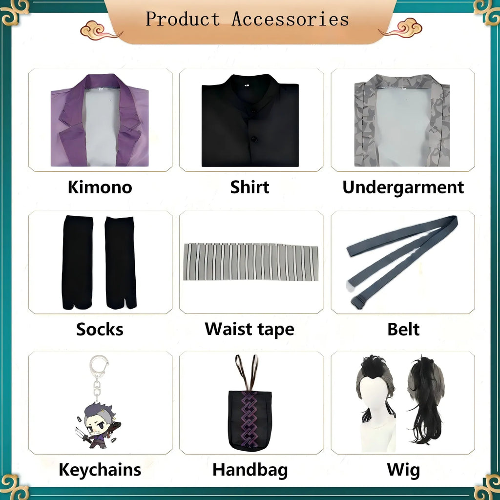full accessories included for genya shinazugawa costume