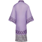 back view of genya shinazugawa purple printed haori