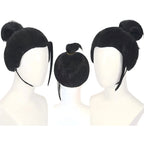 black updo bun wig for geto suguru cosplay