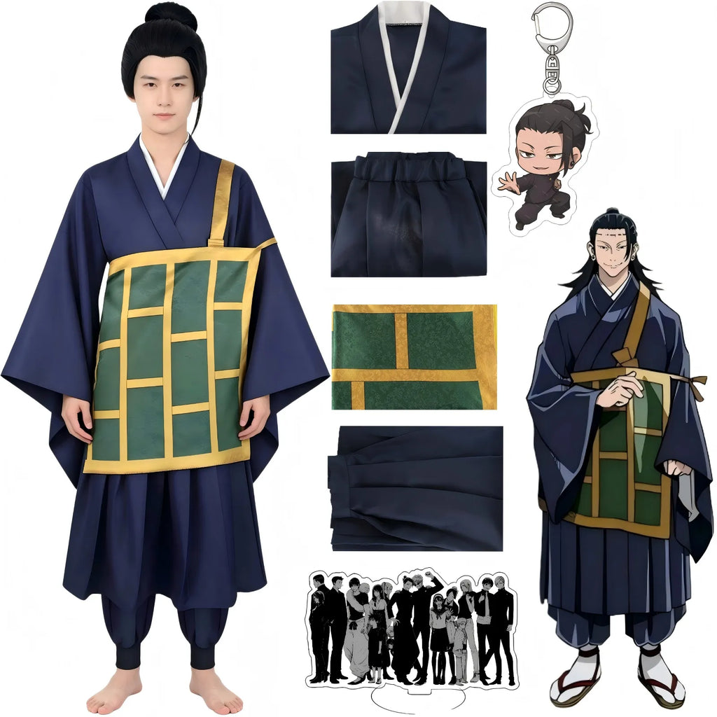 geto suguru full cosplay outfit with accessories display