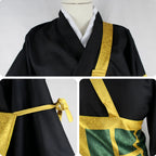 close‑up details of geto suguru cosplay costume