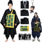 geto suguru cosplay outfit with accessories display
