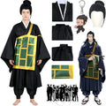 complete geto suguru cosplay set with wig and keychain