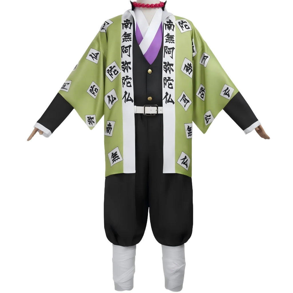 full front display gyomei himejima demon slayer cosplay costume