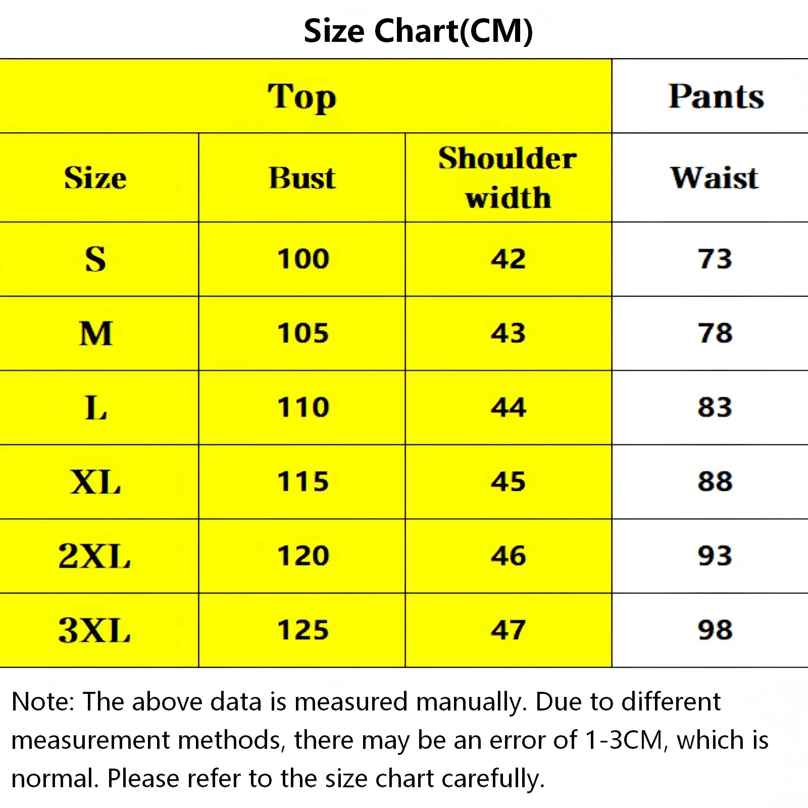 gyomei himejima cosplay costume size measurement chart in cm
