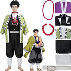 gyomei himejima demon slayer cosplay full costume set with accessories