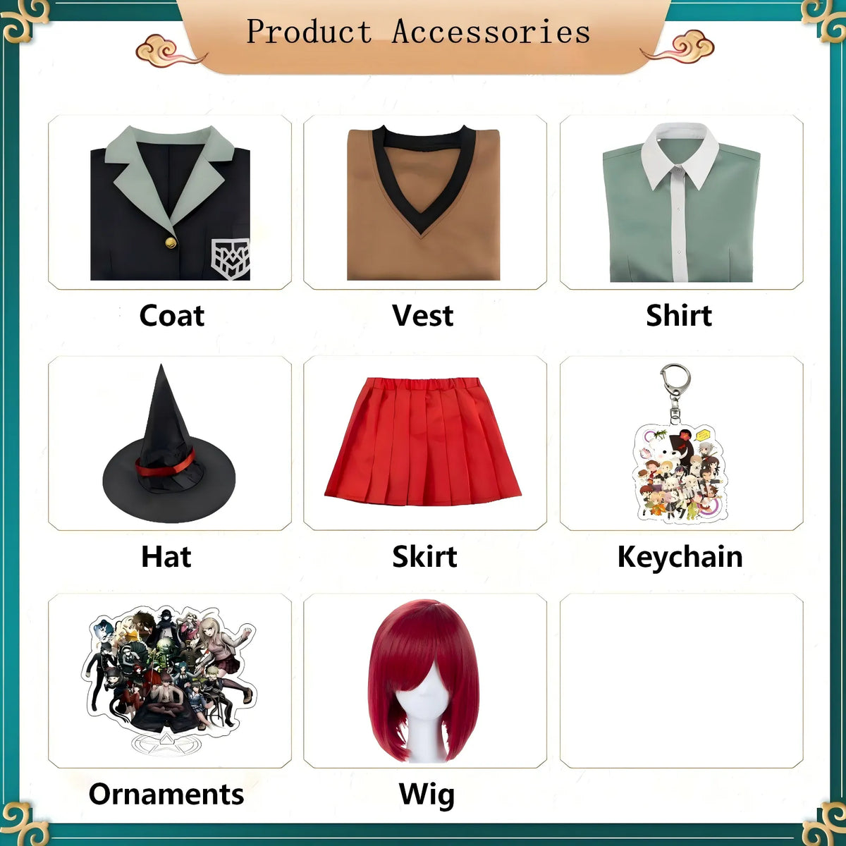 himiko yumeno cosplay full accessories set display