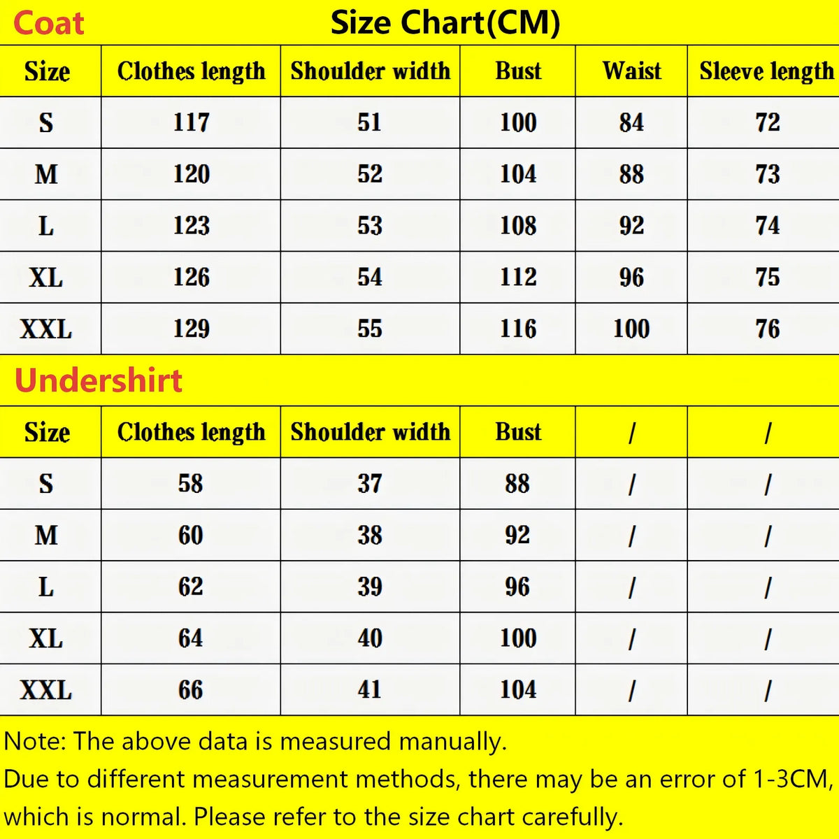 size chart for hiyoko saionji kimono cosplay costume