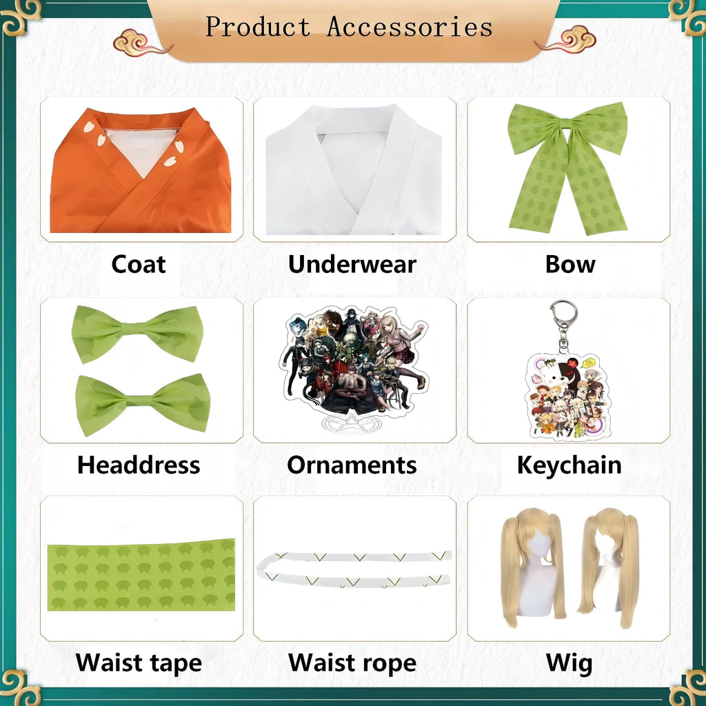 all accessories included with hiyoko saionji cosplay costume