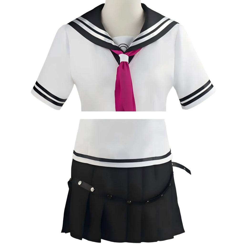 ibuki mioda cos sailor shirt and black pleated skirt