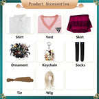 kaede akamatsu cos set accessories layout