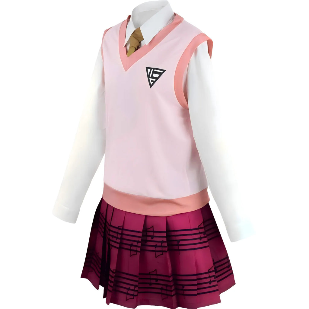 kaede akamatsu cos costume with brown tie