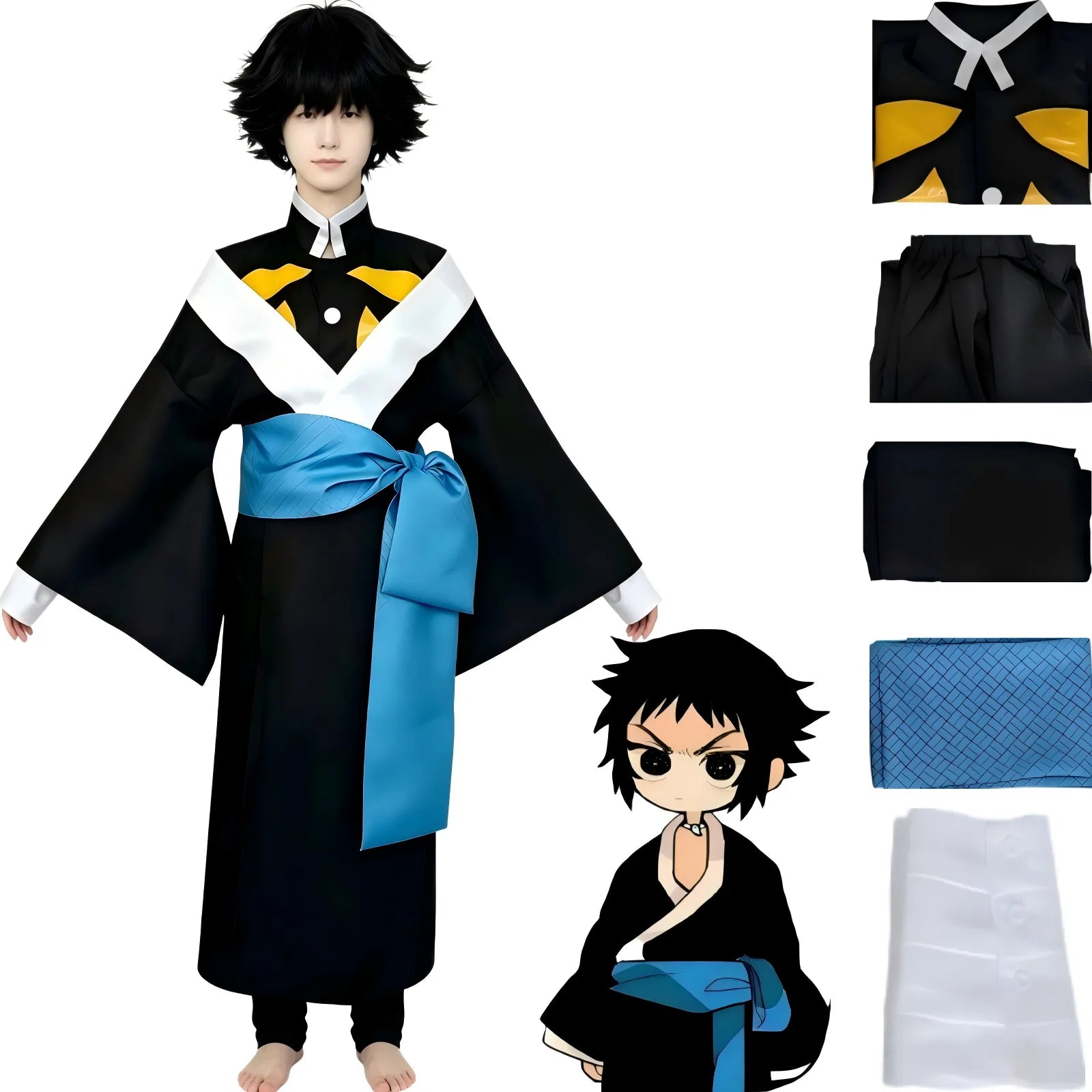 kaigaku full cosplay outfit with accessories and character art